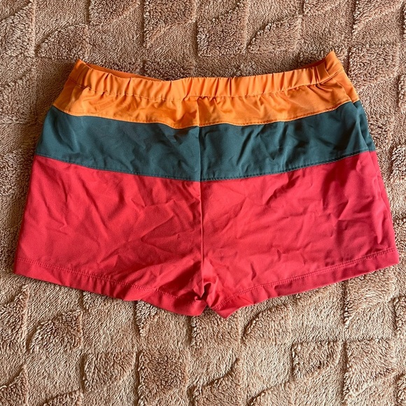 Parke & Ronen Red & Orange 2” Angeleno Solid Stretch Swim Trunk - Picture 2 of 6